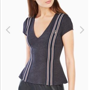 Monica Cutout Striped Top